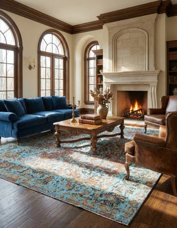 9' 9 x 12' 4 Vintage Royal Wool Rug