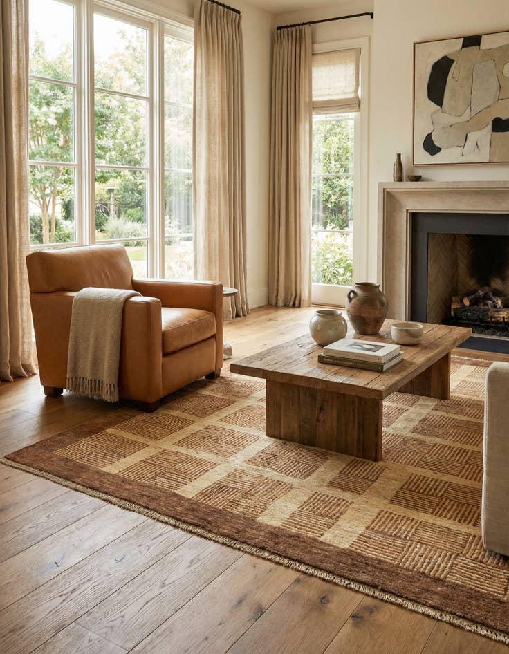 Detail image of  4' 11 x 6' 2 Juma Wool Rug