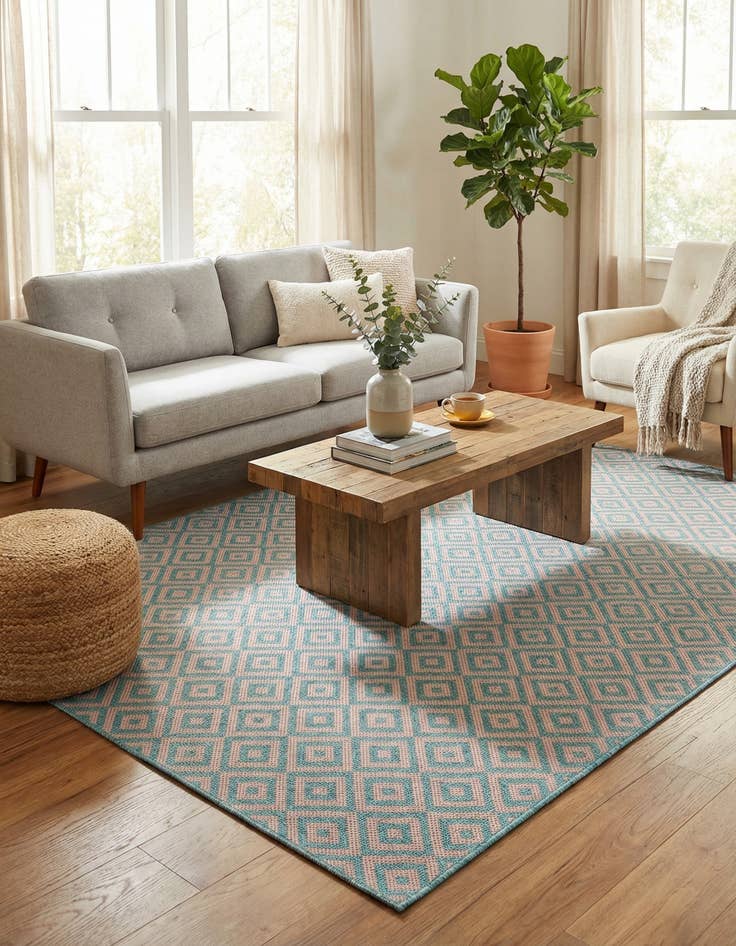 Detail image of 5' 3 x 8'  Washable Jill Zarin Costa Rica Indoor / Outdoor Rug