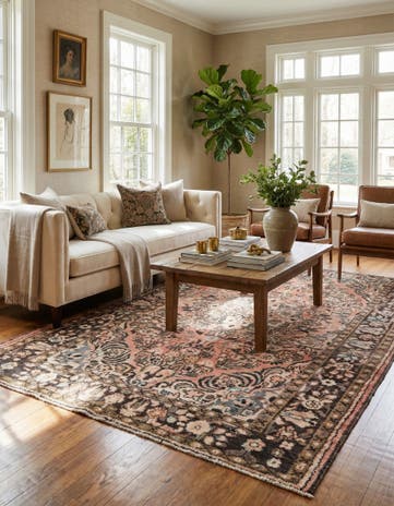 5' 5 x 9' 2 Hand Knotted Ultra Vintage Persian Wool Rug