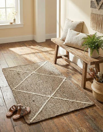 2' x 3' 1 Handmade Braided Jute Rug
