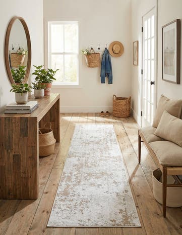 Ivory Abbey Runner Rug