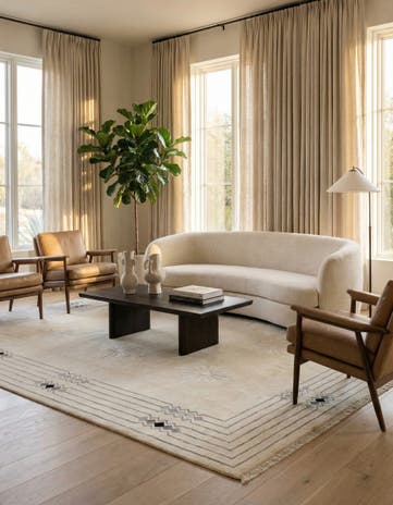 7' 10 x 9' 11 Hand Knotted Darya Wool Rug