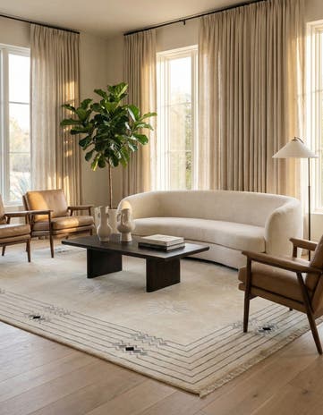 7' 10 x 9' 11 Hand Knotted Darya Wool Rug