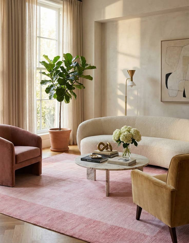 Detail image of 6' 6 x 9' 6  Hand Knotted Darya Wool Rug