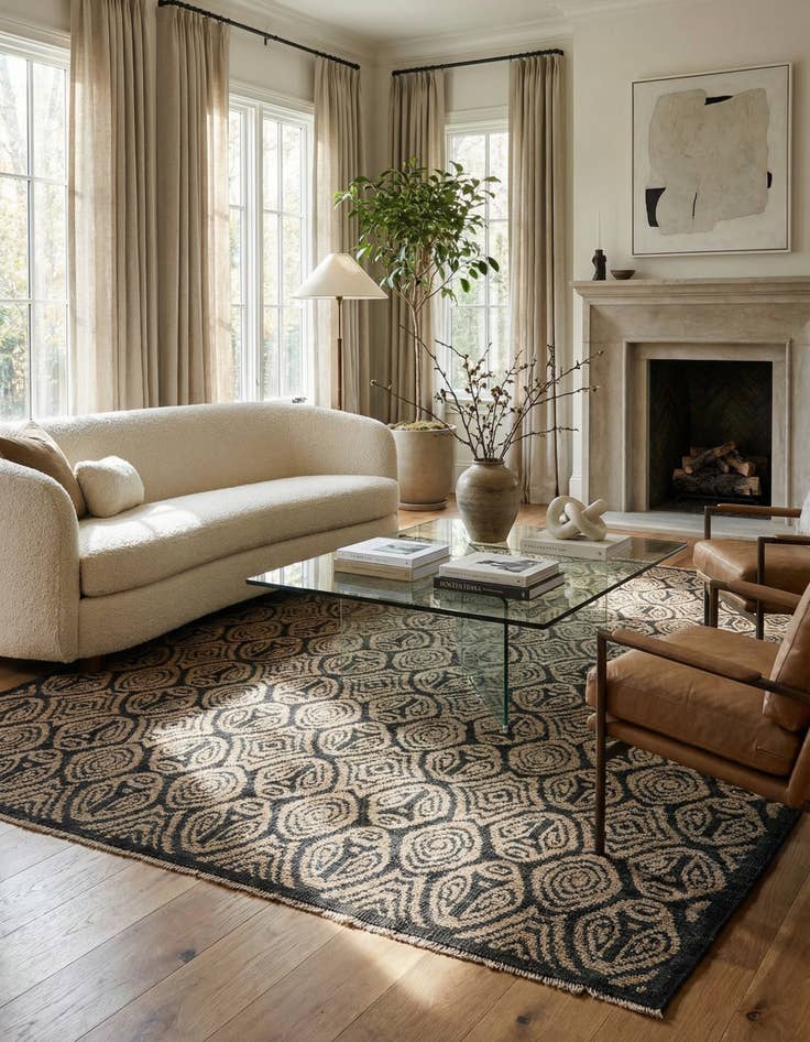 Detail image of 8' 4 x 10' 2  Hand Knotted Darya Wool Rug