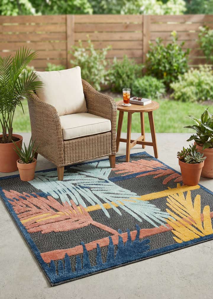 5' 3 x 5' 3 Easy-Clean Belize Indoor / Outdoor Square Rug