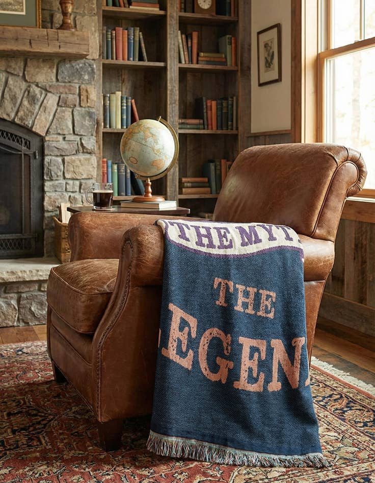 Detail image of 4' 6 x 6' The Legend Throw Blanket