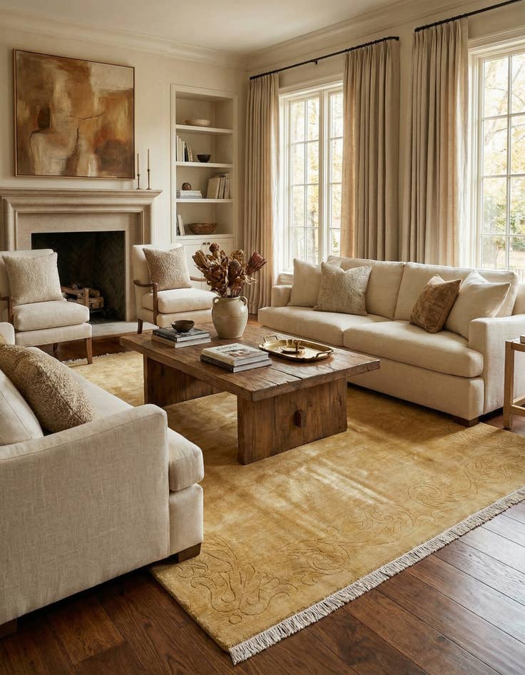 Detail image of 6' 7 x 8'  Hand Knotted Nepal Rug