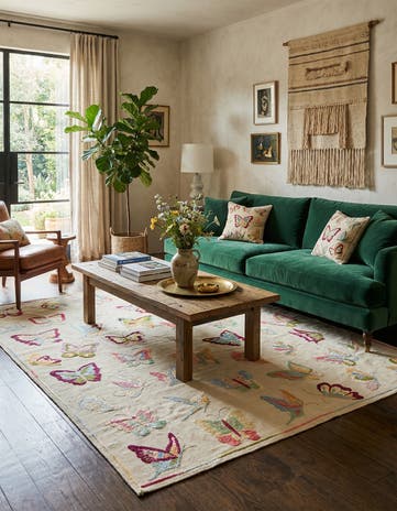 5' x 6' 2 Hand Woven Kilim Suzani Wool Rug