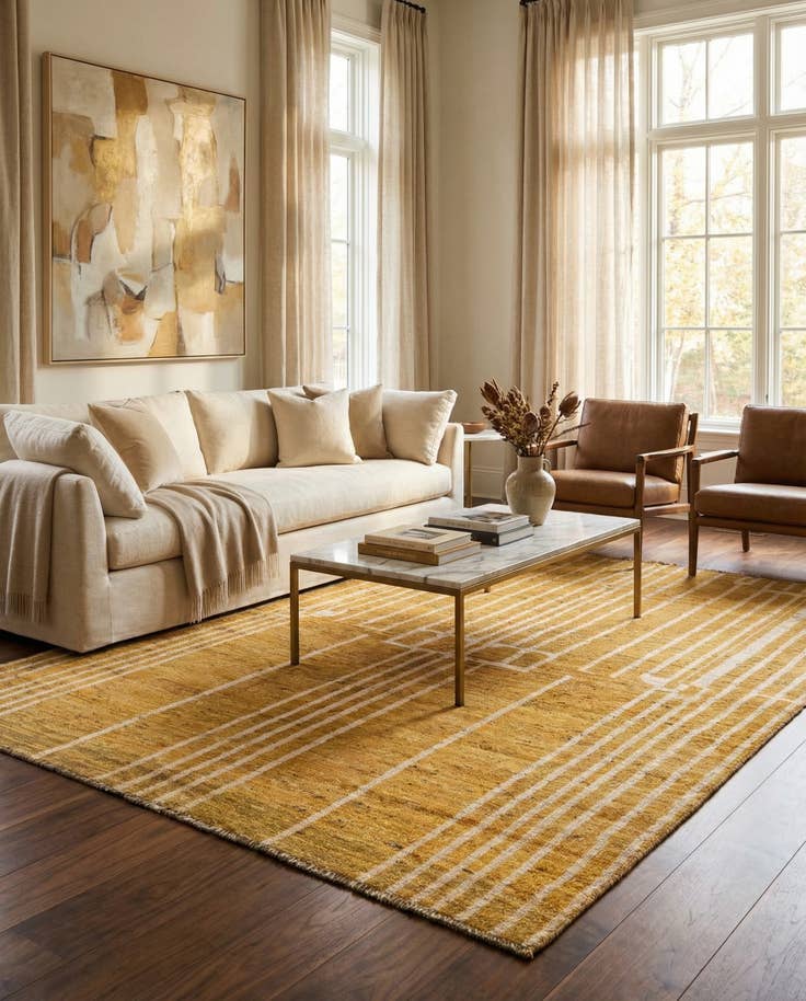 Detail image of 5' 9 x 8' Hand Knotted Darya Wool Rug