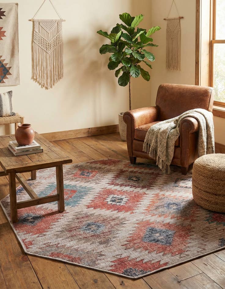 Detail image of  7' 10 x 7' 10  Washable Sisu Octagon Rug