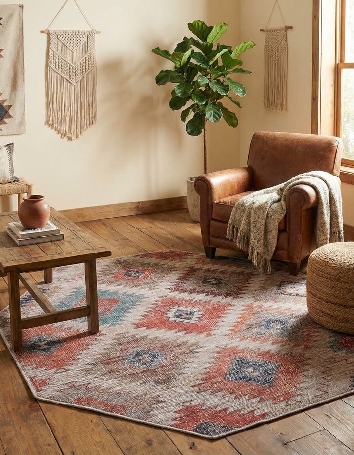 7' 10 x 7' 10 Washable Sisu Octagon Rug