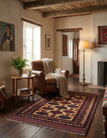 2' 9 x 4' 8 Hand Knotted Sumak Wool Rug
