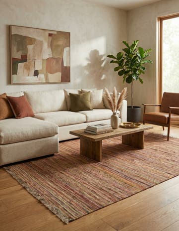 5' 8 x 8' 3 Hand Woven Kilim Modern Wool Rug