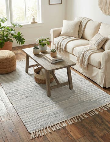 4' 1 x 6' 1 Chindi Cotton Rug
