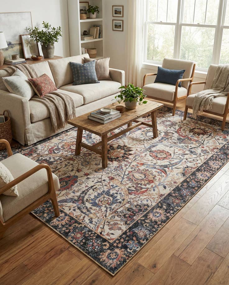 Detail image of 8' 4 x 12' Washable Timeless Rug
