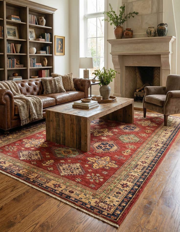 Detail image of 5' 6 x 7' 7  Hand Knotted Kazak Oriental Rug