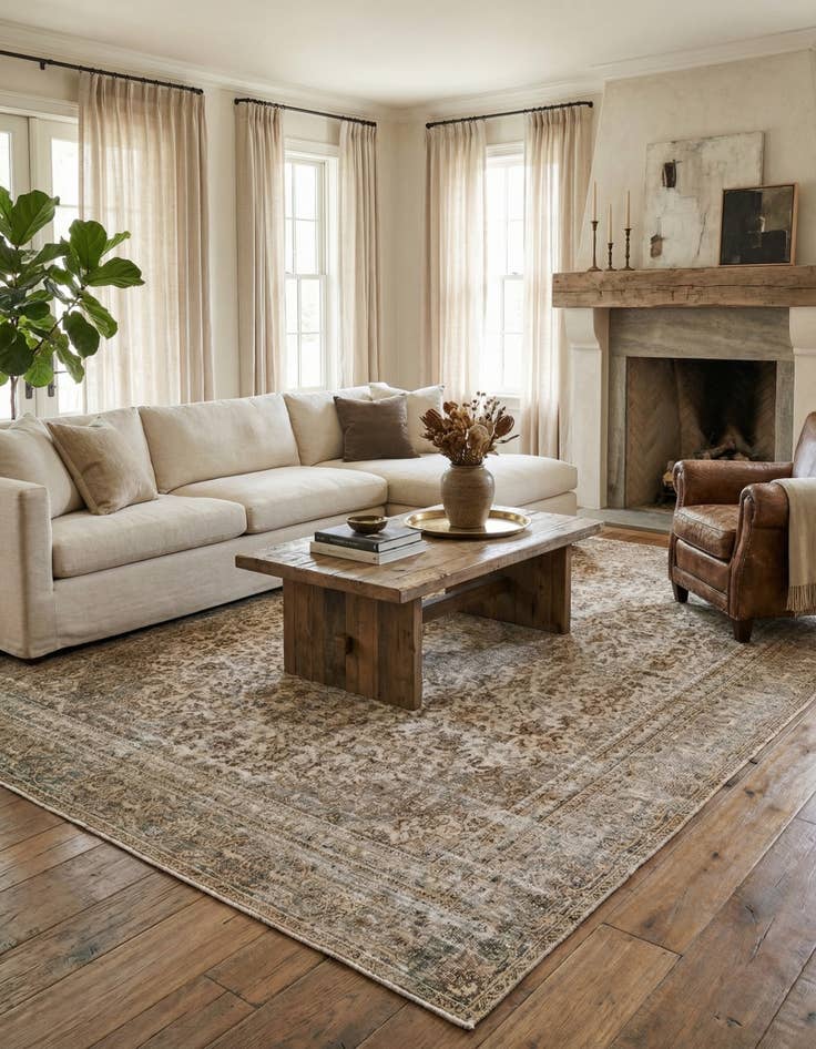 Detail image of 9' x 11' 5  Hand Knotted Ultra Vintage Persian Wool Rug