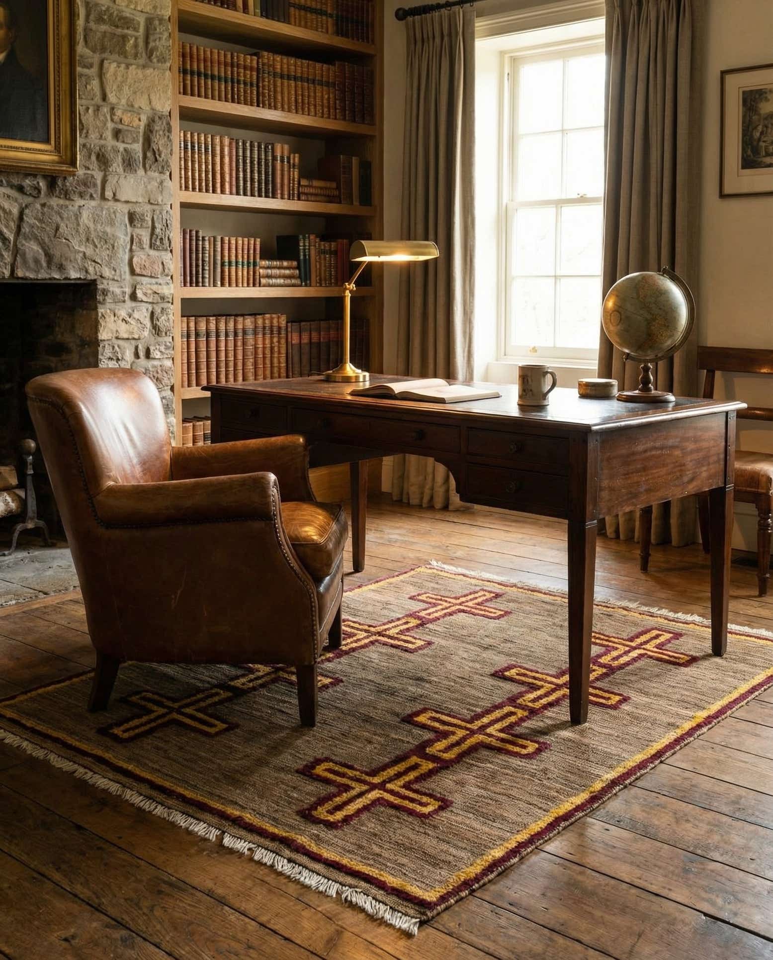 4' 10 x 7' 5 Hand Knotted Darya Wool Rug