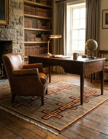 4' 10 x 7' 5 Hand Knotted Darya Wool Rug
