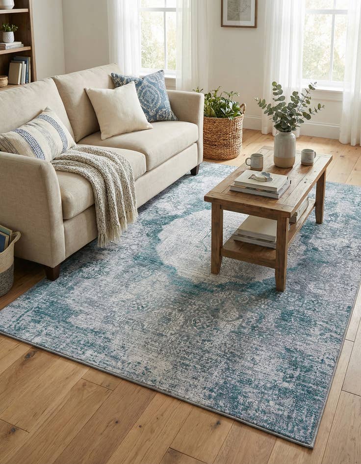 Detail image of 5' x 8'  Washable Yara Rug