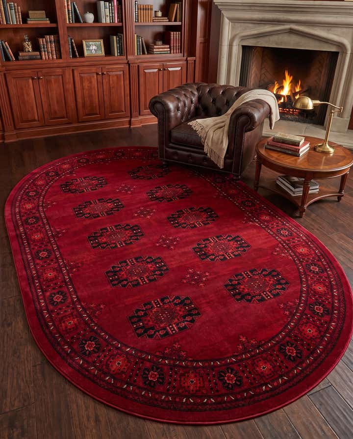 6' 1 x 9' Bokhara Oval Rug