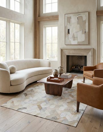 5' 1 x 7' 11 Cowhide - Patchwork Rug