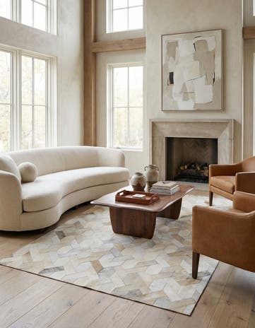 5' 1 x 7' 11 Cowhide - Patchwork Rug