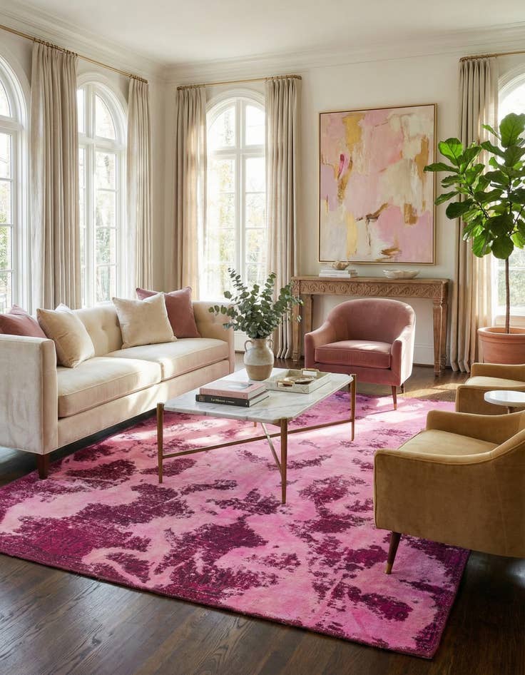 Detail image of 6' 10 x 9' 8  Hand Knotted Ultra Vintage Persian Wool Rug