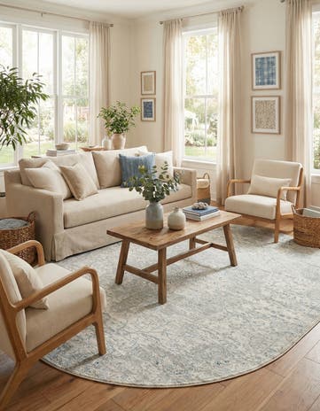 Gray Newport Oval Rug