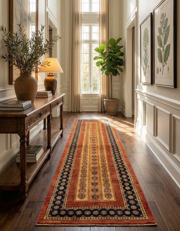 2' 11 x 9' 7 Luribaft Wool Runner Rug