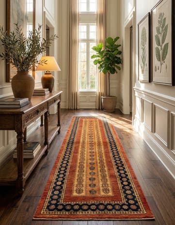 2' 11 x 9' 7 Luribaft Wool Runner Rug