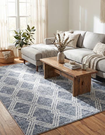 Ivory Kamala Washable Square Rug