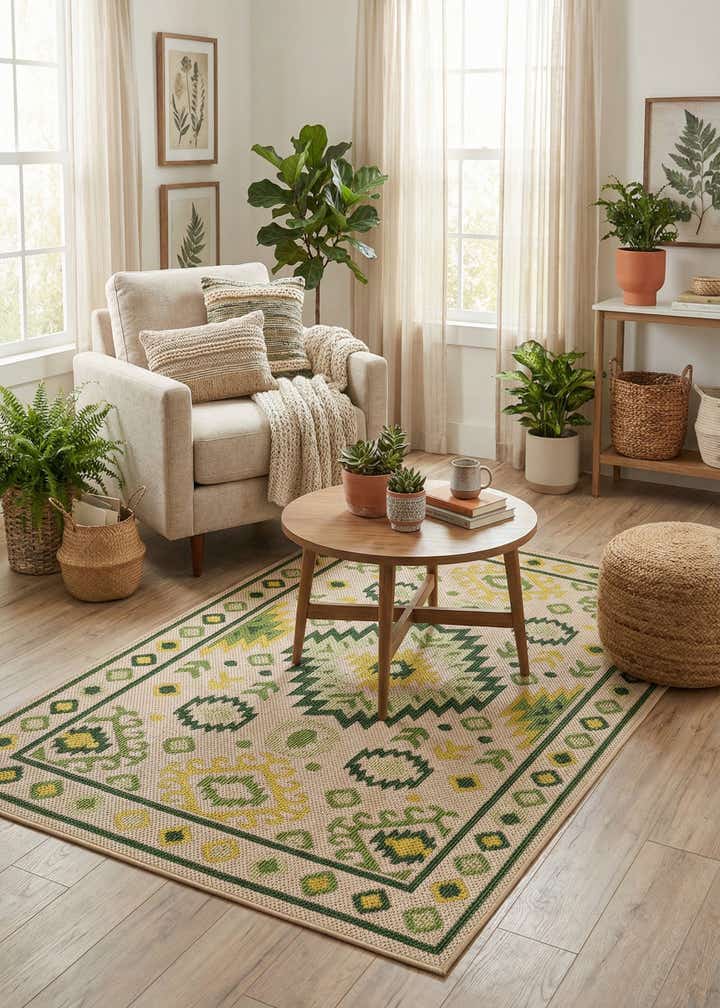 4' x 6' Easy-Clean Baja Indoor / Outdoor Rug