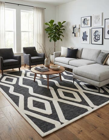 Gray Prismatic Rug