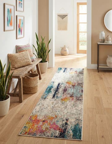 2' x 8' Washable Theia Runner Rug