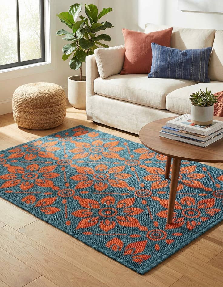 Detail image of 2' x 3'  Washable Trellis Indoor / Outdoor Rug