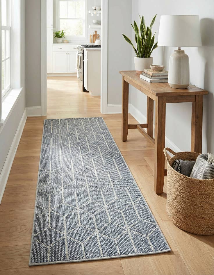 Detail image of  2' x 6' 1  Washable Lattice Indoor / Outdoor Runner Rug