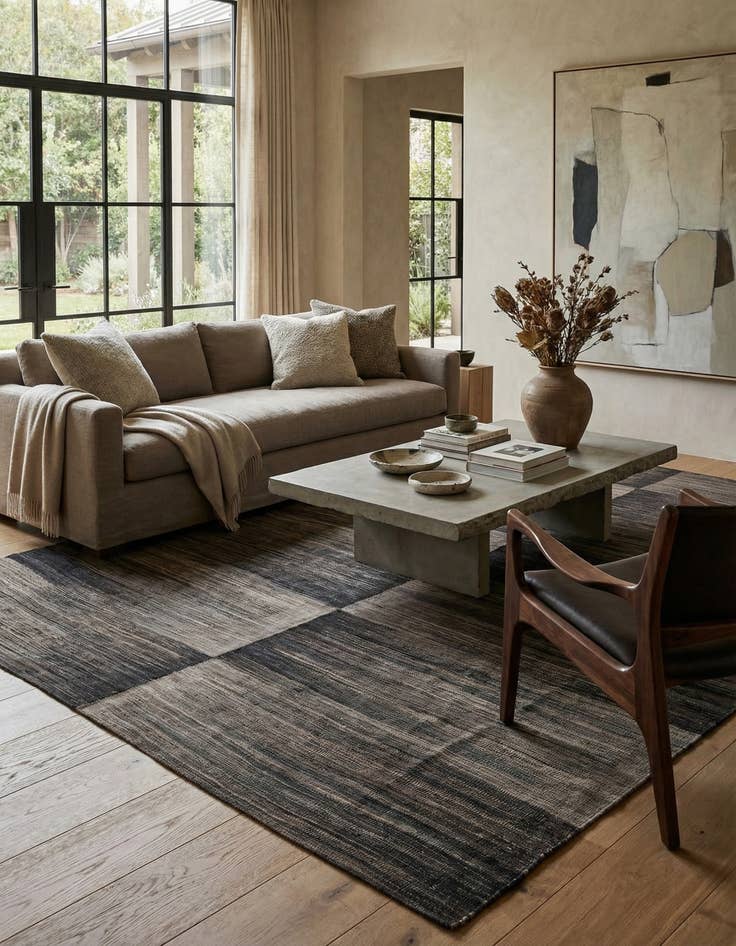 Detail image of  8' 9 x 11' 5  Hand Woven Kilim Modern Wool Rug