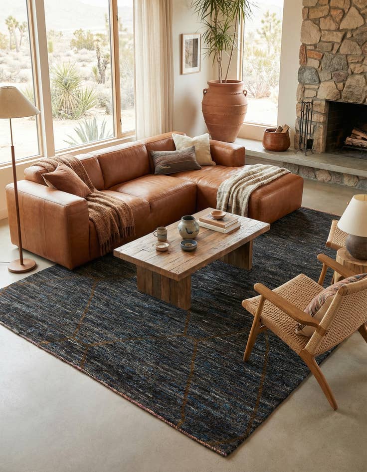 Detail image of 8' x 10' 1  Hand Knotted Moroccan Wool Rug