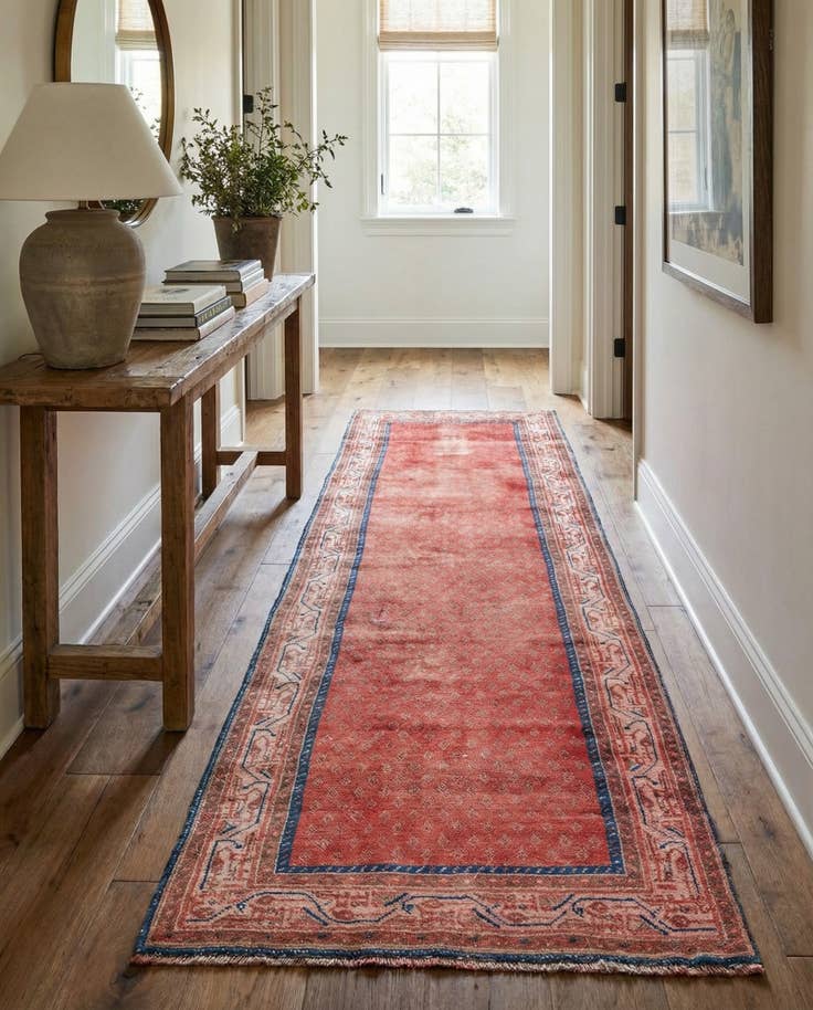 Detail image of 3' 2 x 10' 2 Hand Knotted Ultra Vintage Persian Wool Runner Rug