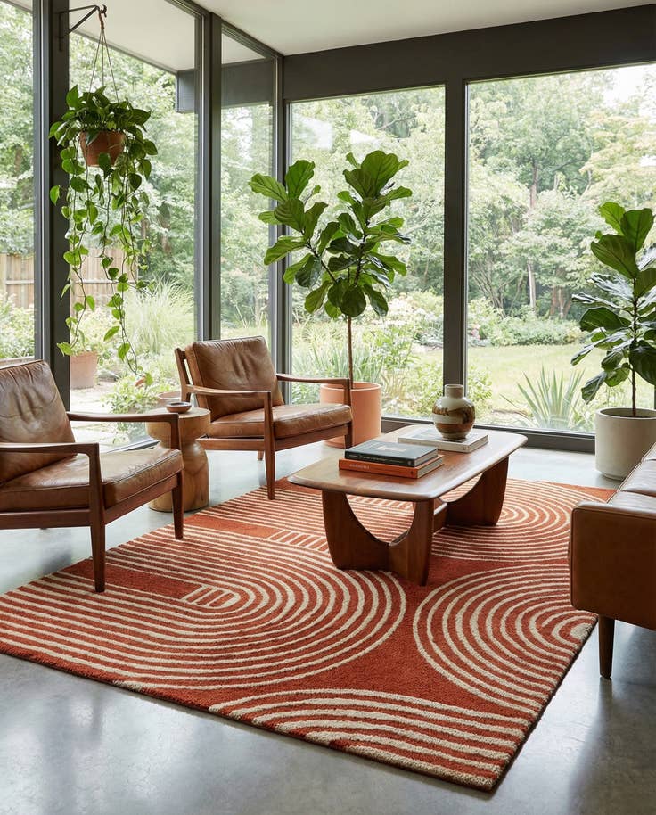 Detail image of 5' 1 x 8' Handtufted Wool Rug