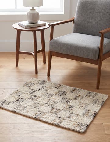 2' 1 x 3' Hand Knotted Moroccan Wool Rug