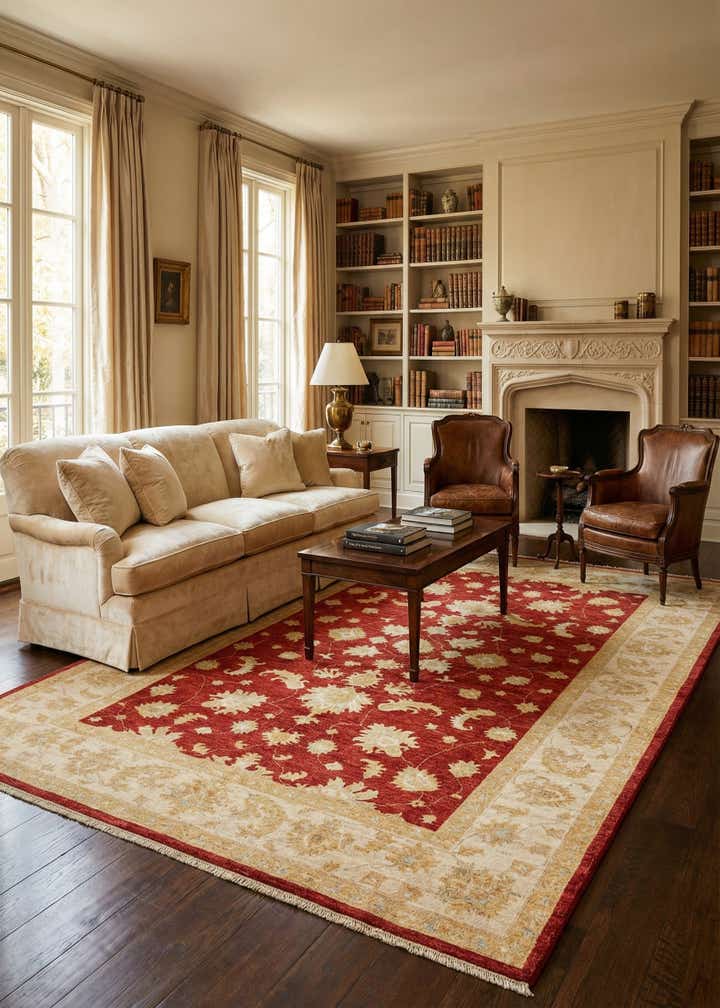 6' 8 x 9' 10 Ziegler Wool Rug