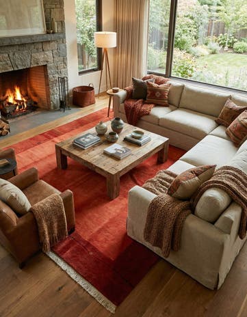 6' 7 x 8' 1 Hand Knotted Tibet Wool Rug