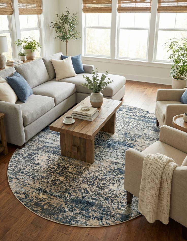 Detail image of 6' x 9' Ethereal Oval Rug