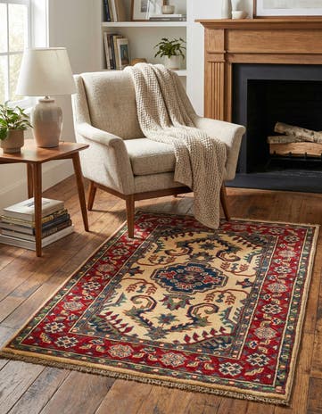 2' 8 x 4' 1 Hand Knotted Kazak Rug