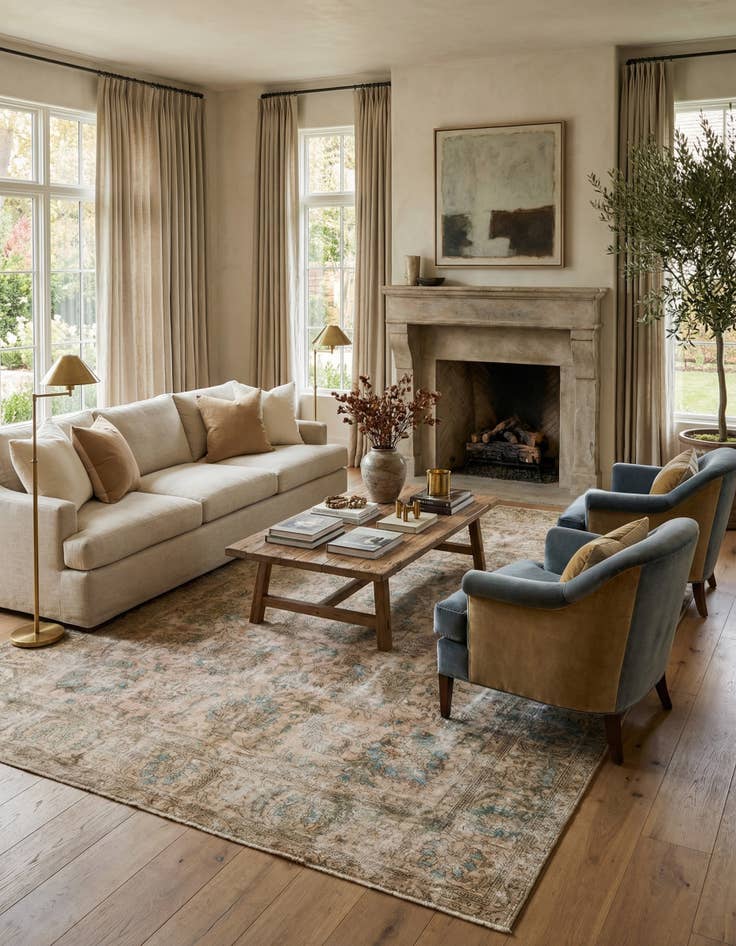 Detail image of 9' x 12' 10  Hand Knotted Ultra Vintage Persian Wool Rug