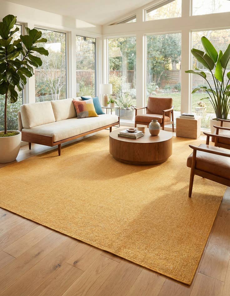 Detail image of 10' x 13'  Washable Solid Indoor / Outdoor Rug